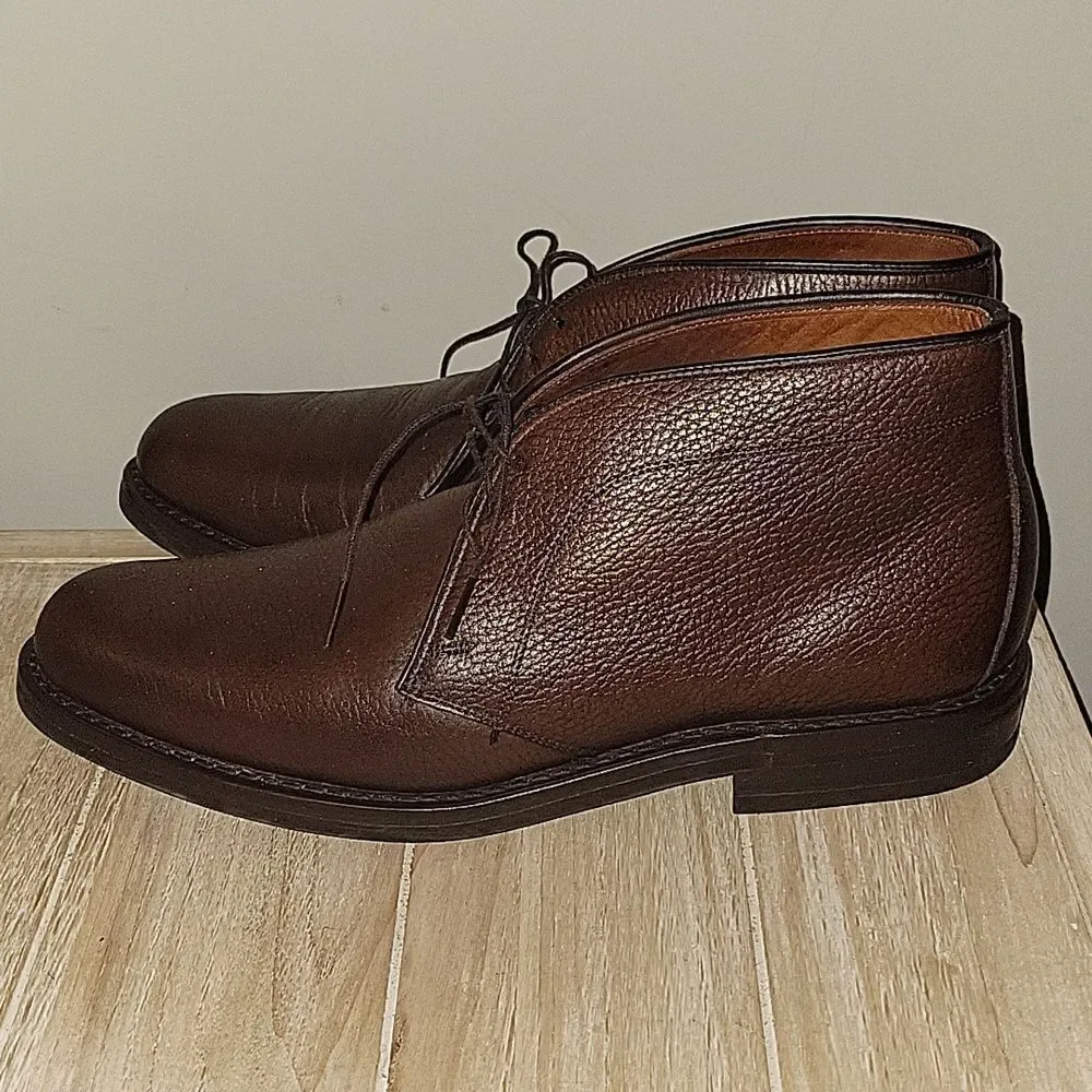 Allen Edmonds Men's 10 B Malvern $595 Chukka Boots 100% Leather Lace Up Brown
